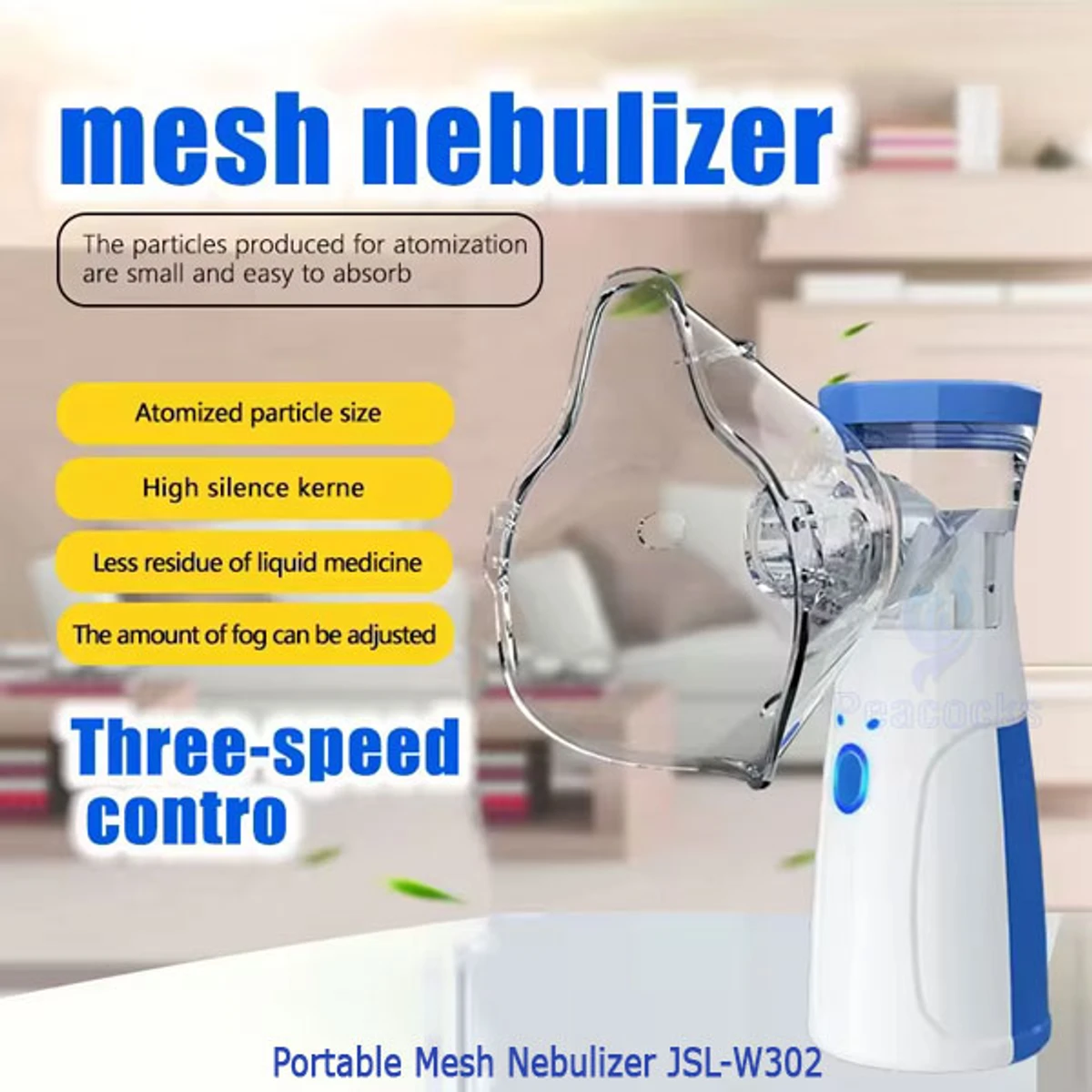 Portable Mesh Nebulizer JSL-W302 Steam Inhaler for Adults and Kids - Image 5