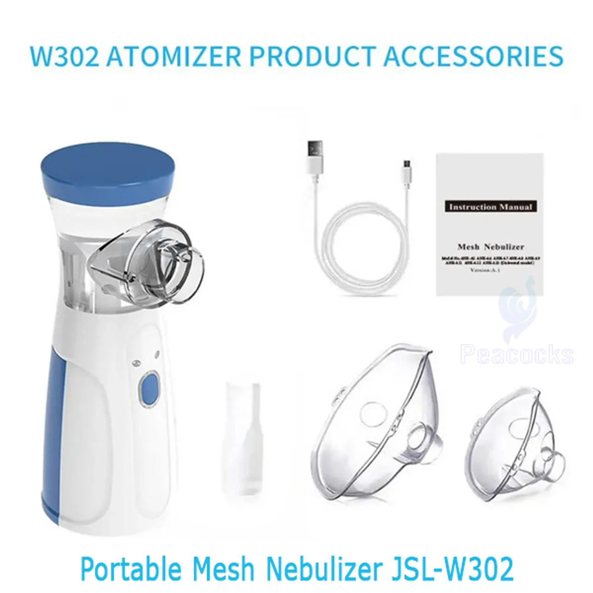 Portable Mesh Nebulizer JSL-W302 Steam Inhaler for Adults and Kids - Image 3